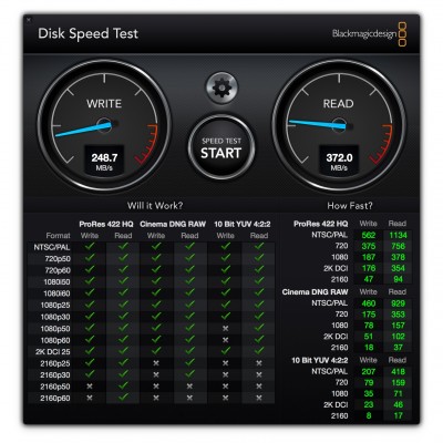 Blackmagic disk speed test windows